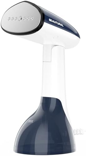 Steamer for Clothes, Handheld Garment Wrinkle Remover, White